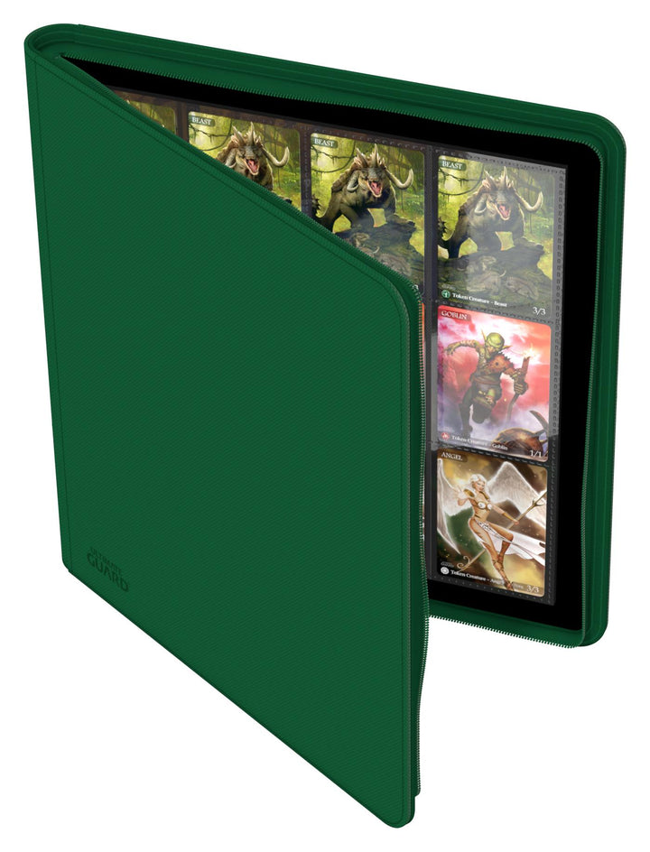 12-Pocket QuadRow ZipFolio XenoSkinTM Green (480 Cards)