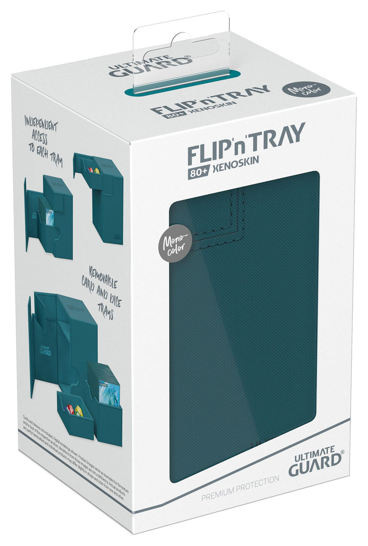 Ultimate Guard Flip`n`Tray 80+ XenoSkin Monocolor Petrolblau