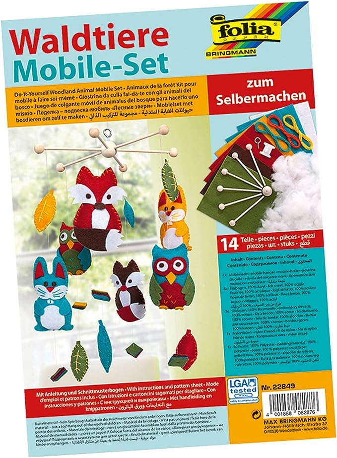 Folia - Bastelfilz-Mobile Bastelsets -  verschiedene Motive