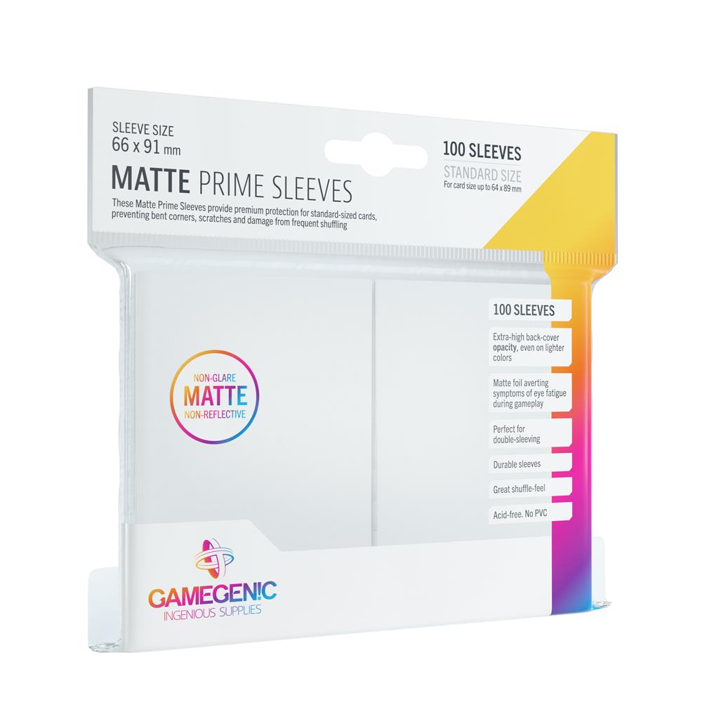 Gamegenic - Matte Prime - Kartenhüllen - Standardgröße (100) - Weiß - White