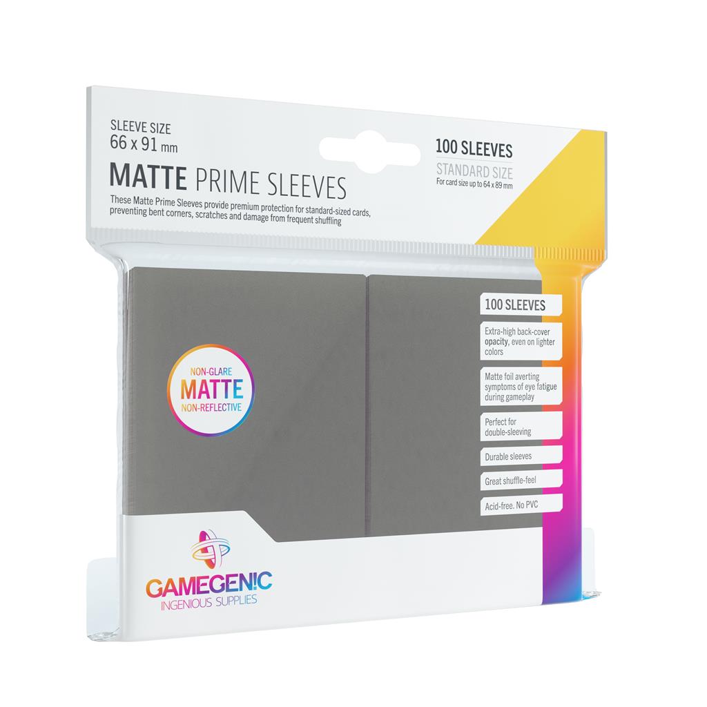 Gamegenic - Matte Prime - Kartenhüllen - Standardgröße (100) - Grau - Dark Gray