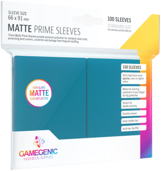 Gamegenic - Matte Prime - Kartenhüllen - Standardgröße (100) - Blau/Blue