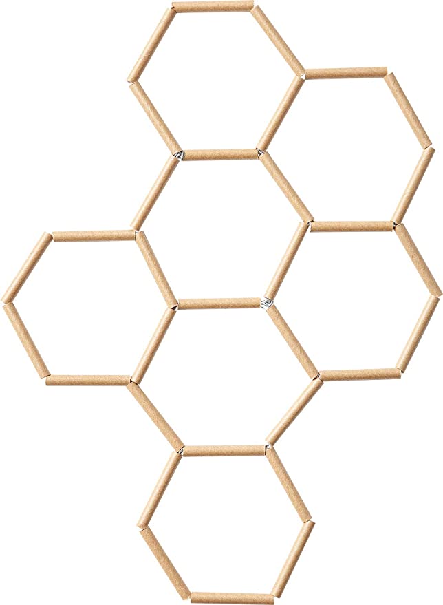 Papierstrohhalme Kraftpapier, ca. 19,7 cm lang, Ø 6mm, 25 Strohhalme aus Papier, umweltfreundlich, lebensmittelecht, zum Trinken, Basteln und Dekorieren