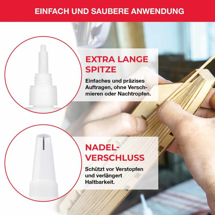 Super glue - low viscosity - Extra long storable - 20g dosing bottle (Sekundenkleber - Extra lange lagerfähig - 20g Dosierflasche)