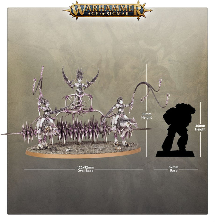 Daemons Of Slaanesh: Seeker Chariot of Slaanesh / Hellflayer (Mail Order) (Jagdstreitwagen des Slaanesh / Höllenschinder)