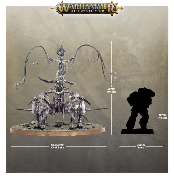 Daemons Of Slaanesh: Seeker Chariot of Slaanesh / Hellflayer (Mail Order) (Jagdstreitwagen des Slaanesh / Höllenschinder)