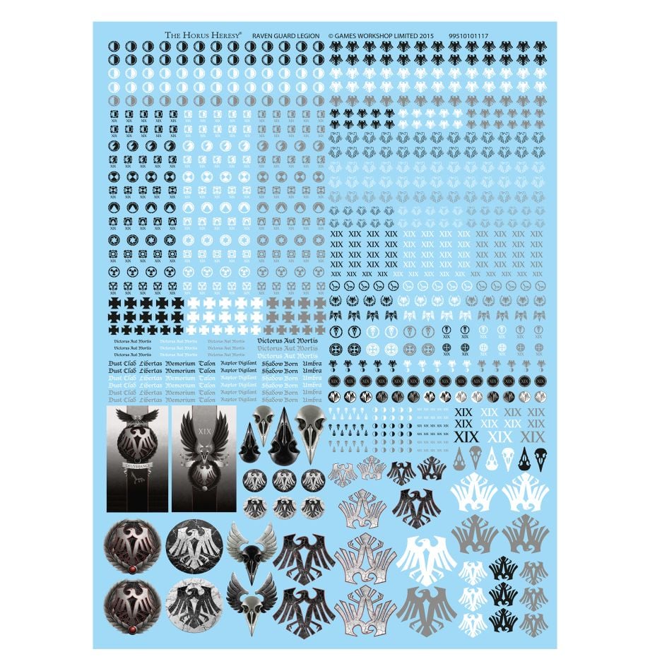 Transfeer Sheet: Raven Guard Legion (Abziehbilderbogen der Legion der Raven Guard) (Mail Order)