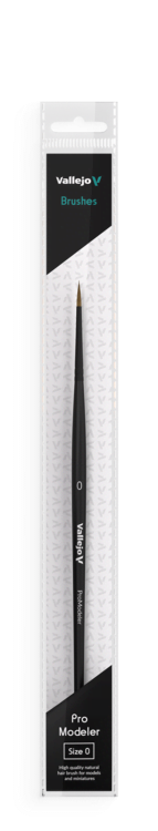 Vallejo - Pro Modeler - Natural Hair Round Brush - Size 0