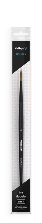 Vallejo - Pro Modeler - Natural Hair Round Brush - Size 4
