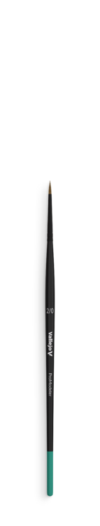 Vallejo - Pro Modeler - Natural Hair Round Brush - Size 2/0