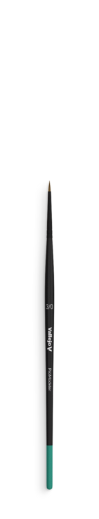 Vallejo - Pro Modeler - Natural Hair Round Brush - Size 3/0