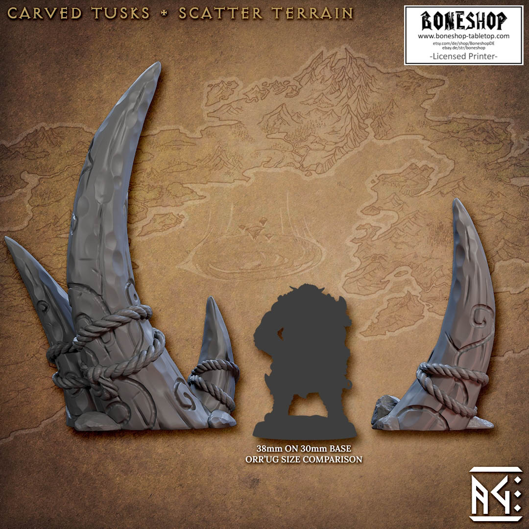Nomad Orr'ugs „Carved Tusks" 28mm-35mm | RPG | Boneshop