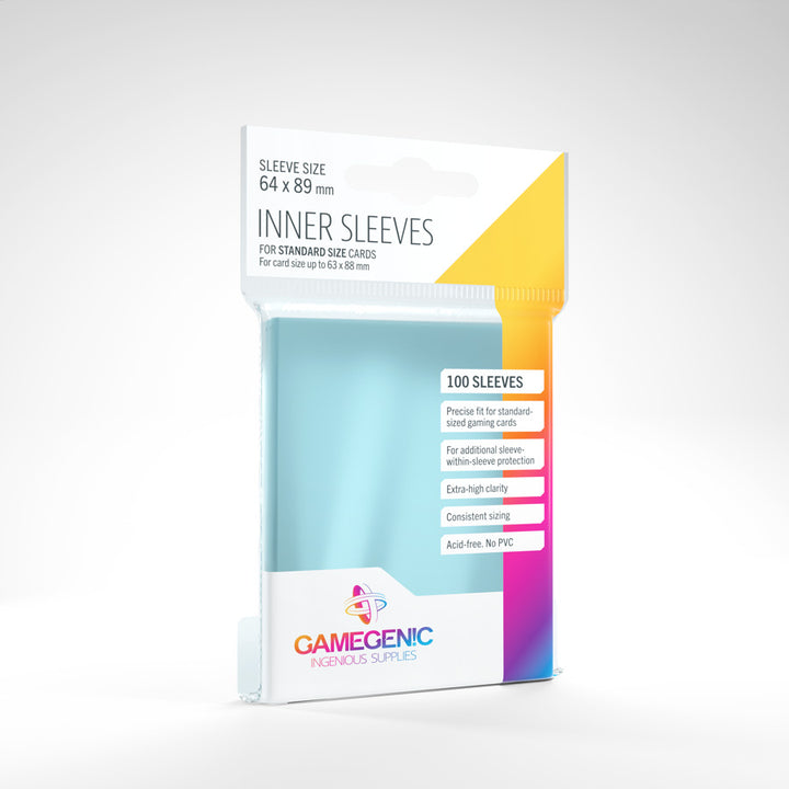 Gamegenic - Inner Sleeves - Kartenhüllen - Standardgröße (100) - Klar/ Clear