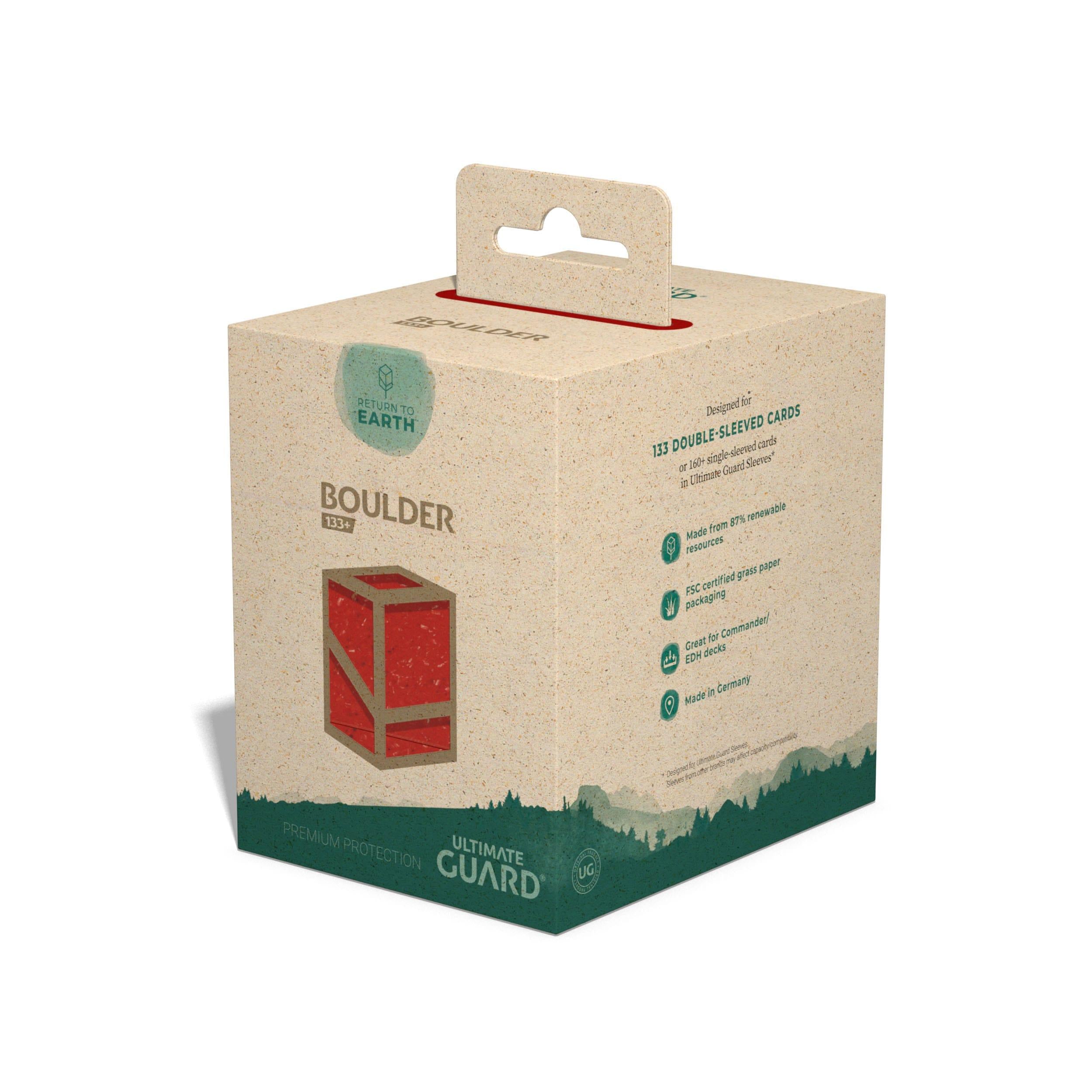 Ultimate Guard Return To Earth Boulder Deck Case 133+ – Funda Rígida Verde Para Cartas Tamaño Estándar