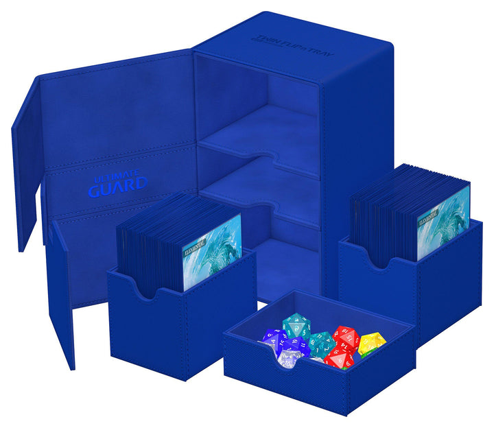 Ultimate Guard Twin Flip`n`Tray 160+ XenoSkin Monocolor Blau / Blue