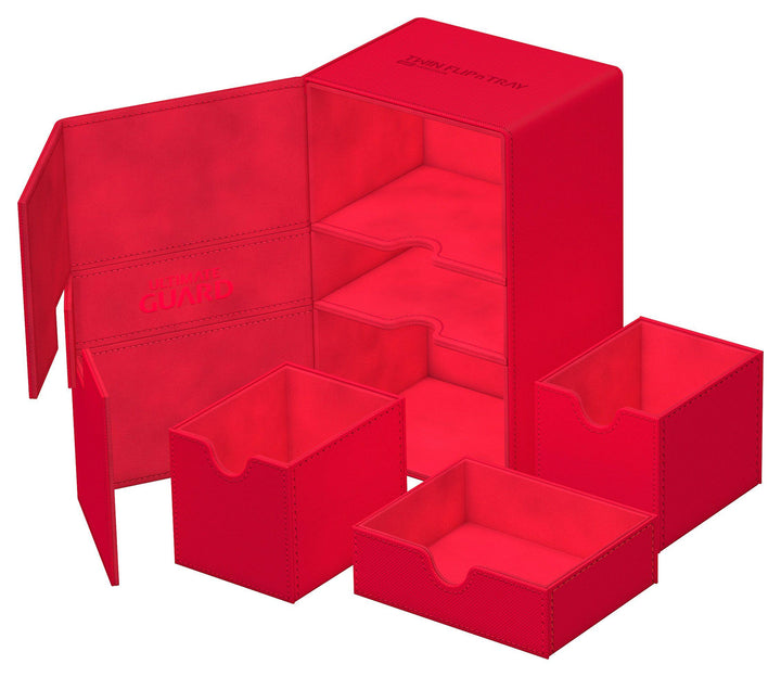 Ultimate Guard Twin Flip`n`Tray 160+ XenoSkin Monocolor Rot / Red