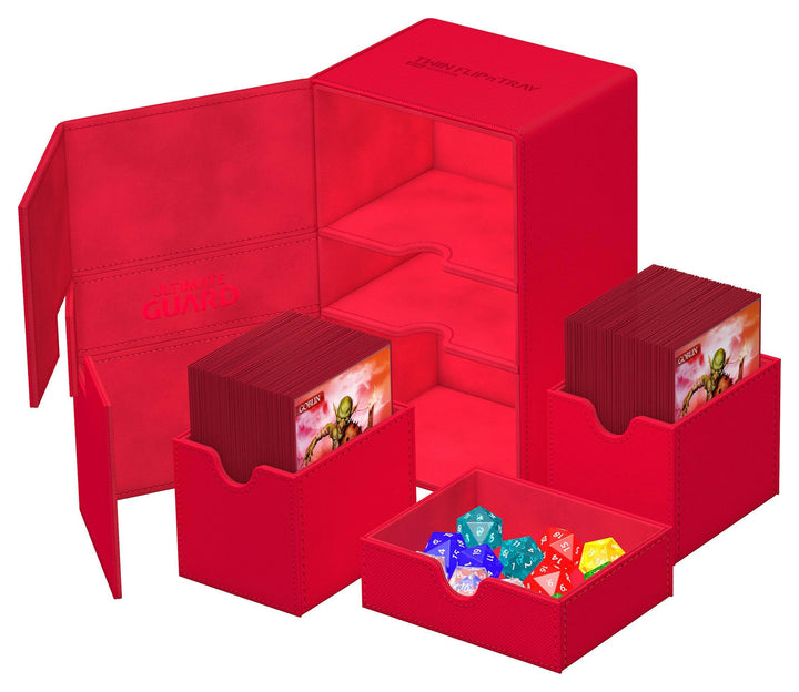 Ultimate Guard Twin Flip`n`Tray 160+ XenoSkin Monocolor Rot / Red