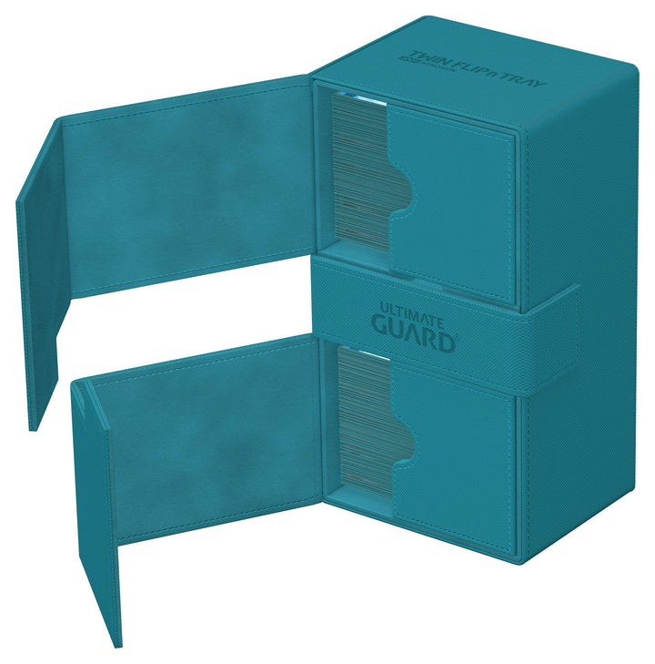 Ultimate Guard Twin Flip`n`Tray 200+ XenoSkin Monocolor Petrolblau
