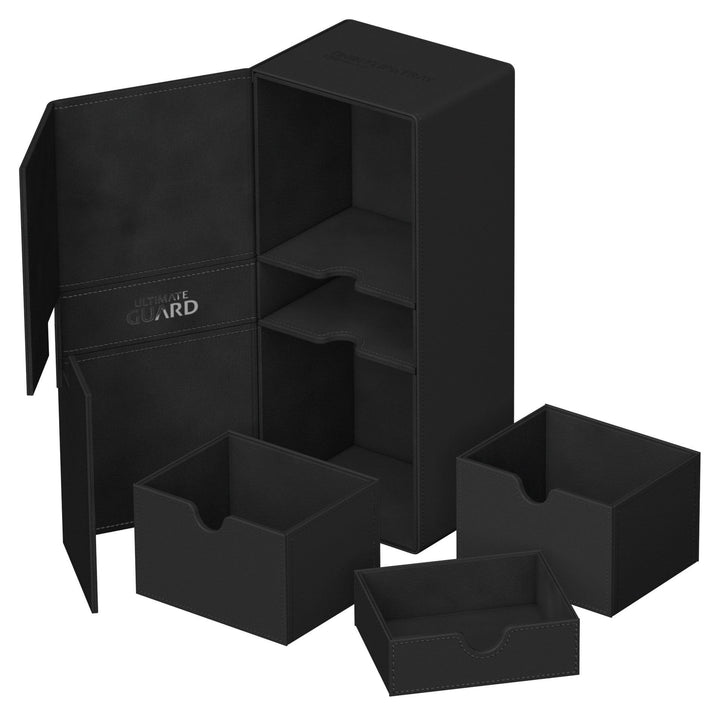 Ultimate Guard Twin Flip`n`Tray 266+ Xenoskin Schwarz / Black