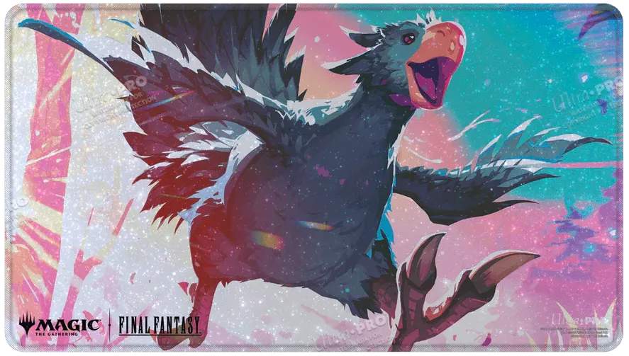 Ultra Pro Artwork Spielmatte - Standardgröße Holofoil (ca. 61x34 cm) - Traveling Chocobo Schwarz (FIN)