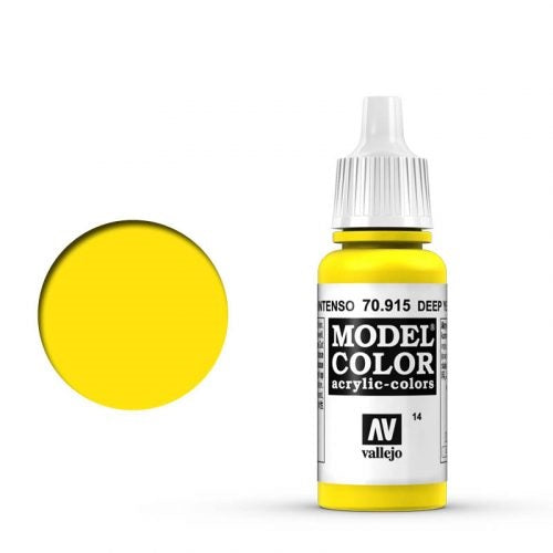 Vallejo Model Color: 014 Verkehrsgelb (Deep Yellow), 17 ml (915)