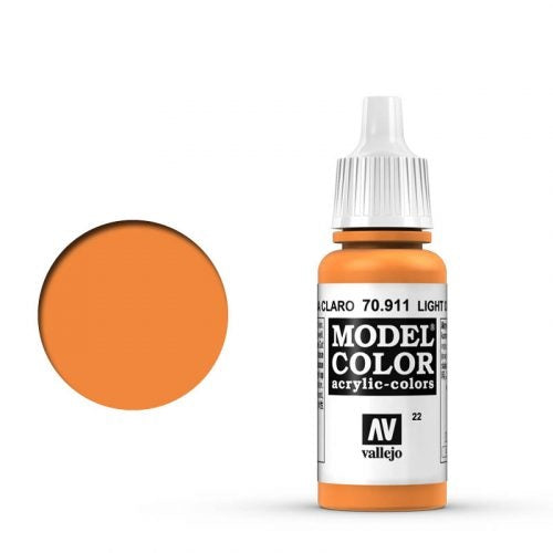 Vallejo Model Color: 022 Hellrotorange (Light Orange), 17 ml (911)
