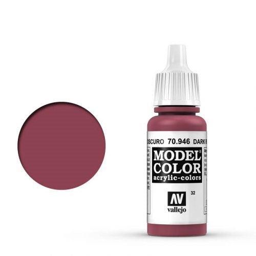 Vallejo Model Color: 032 Bordeauxrot (Dark Red), 17 ml (946)