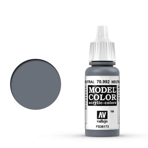 Vallejo Model Color: 160 Neutralgrau (Neutral Grey), 17 ml (992)