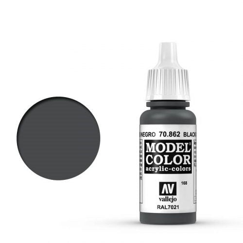 Vallejo Model Color: 168 Schwarzgrau (Black Grey), 17 ml (862)