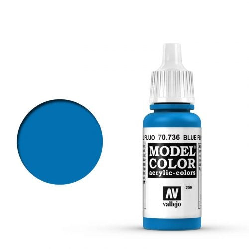 Vallejo Model Color: 209 Leuchtblau (Blue Fluo), 17 ml (736)