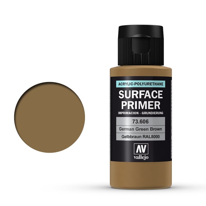 Vallejo Surface Primer German Green Brown (RAL 8000) (60ml) (73.606)