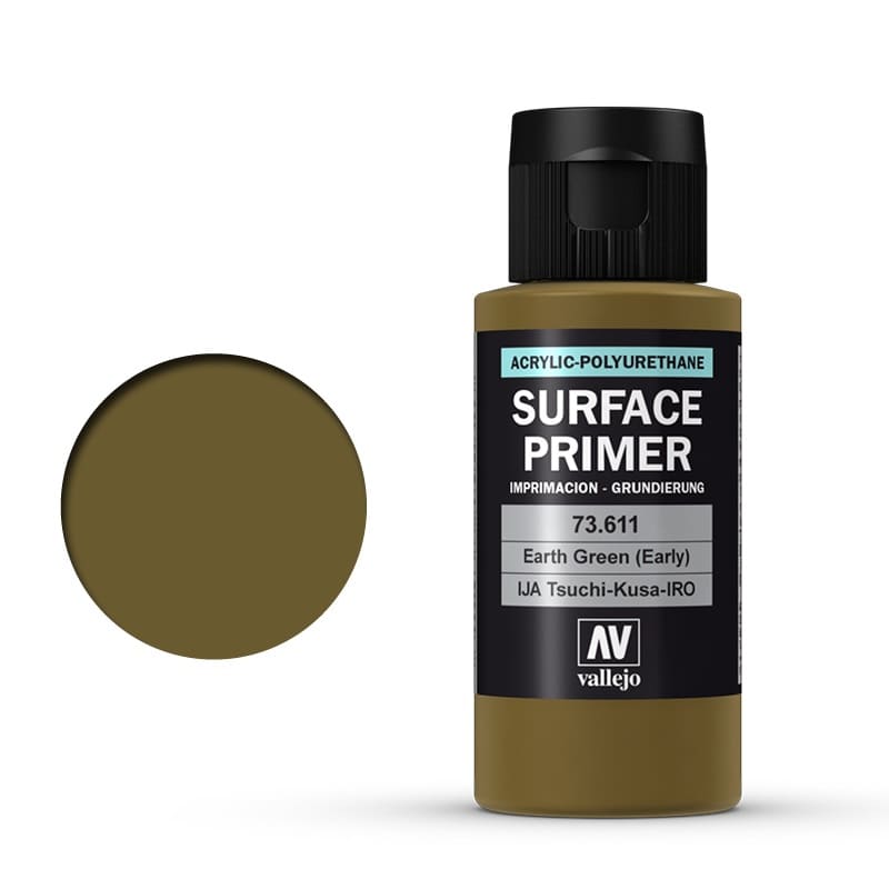 Vallejo Surface Primer Earth Green (Early) (60ml) (73.611)