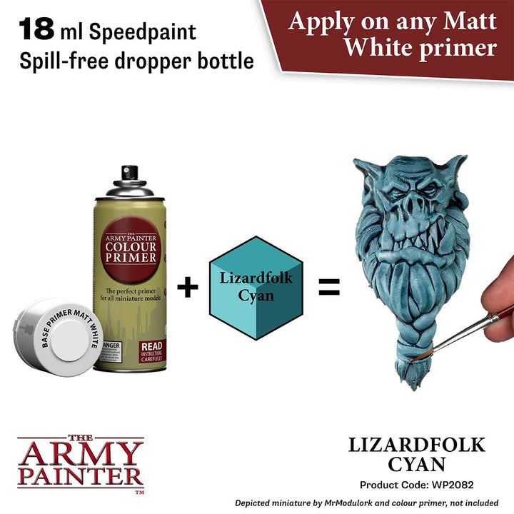 Speedpaint 2.0: Lizardfolk Cyan 18ml (WP2082) Greenish Blue