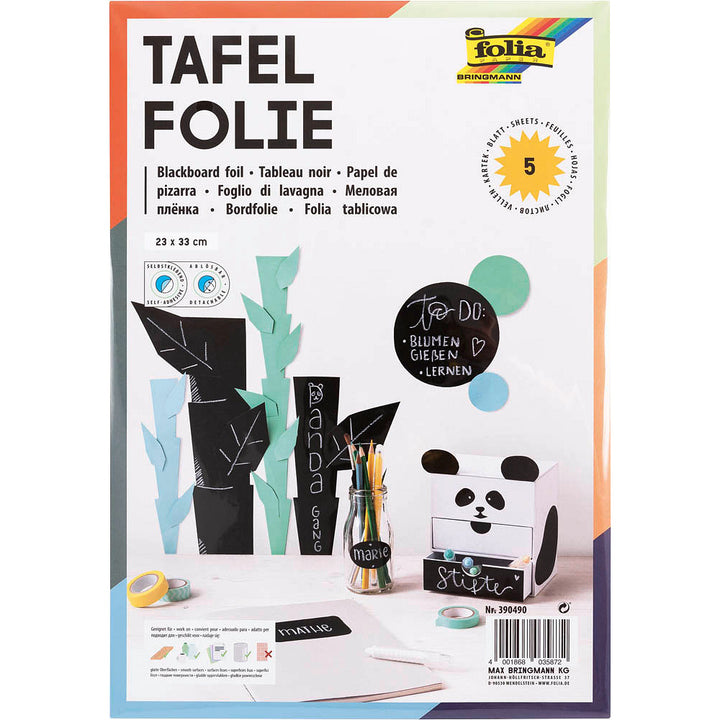 Tafelfolie 23 x 33 cm 5 Blatt selbstklebend