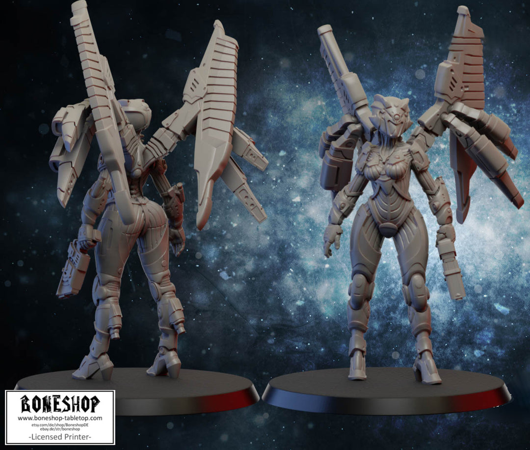 Space Valkyrie „Valkyrie 1" 28mm - 35mm | RPG | Tabletop | DnD | Boneshop