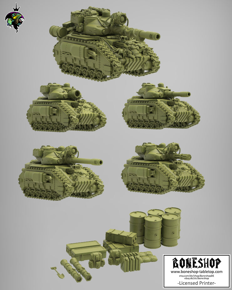 Essentials „Caiman Main Battle Tank BUNDLE“ 28mm-35mm | RPG | Boneshop