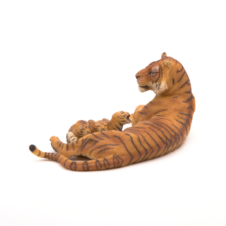 Wildtiere: Liegende Tigerin mit Babies 13cm (50156)