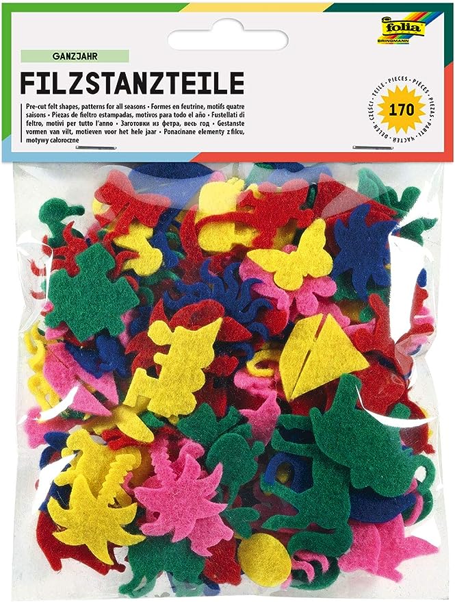 Folia - Bastelfilz-Stanzteile - Filzstanzteile -  verschiedene Motive