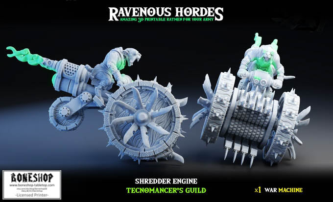 Tecnomancer's Guild „Shredder Engine" 28mm - 35mm | RPG | Boneshop