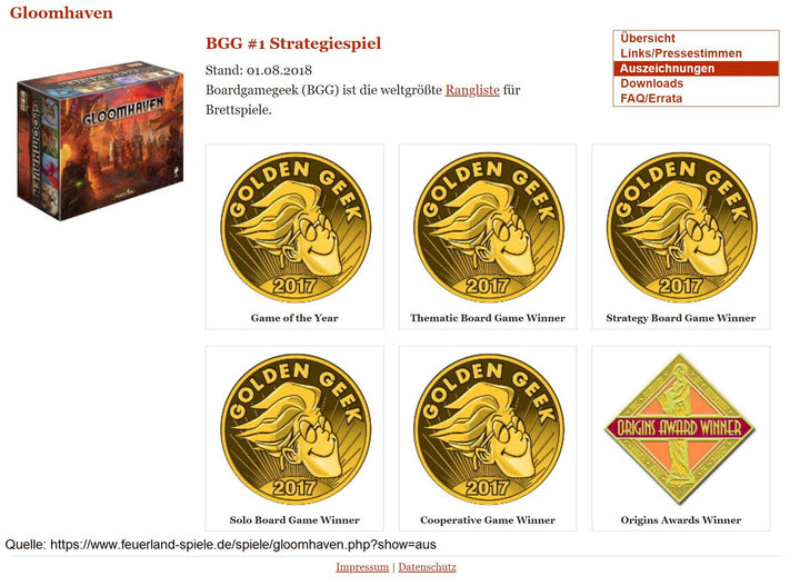 Gloomhaven - Reihe "Gloomhaven" Feuerland-Spiele | DE - Version | OVP | Boneshop