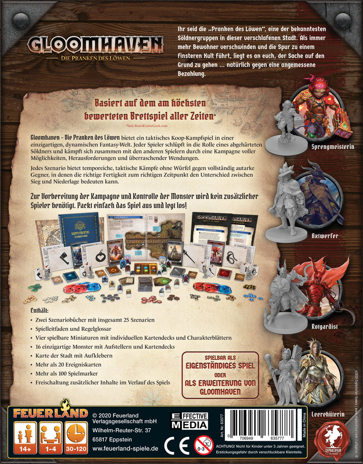 Gloomhaven "Pranken des Löwen" Feuerland-Spiele | DE - Version | OVP | Boneshop