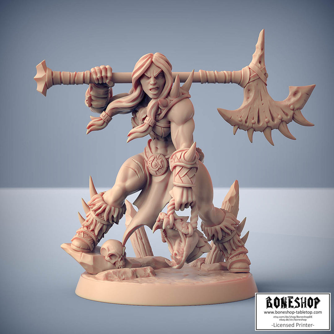 Dragonpeak Barbarians „Brunilde Snakeslayer V1“ 28mm-35mm | RPG | Boneshop