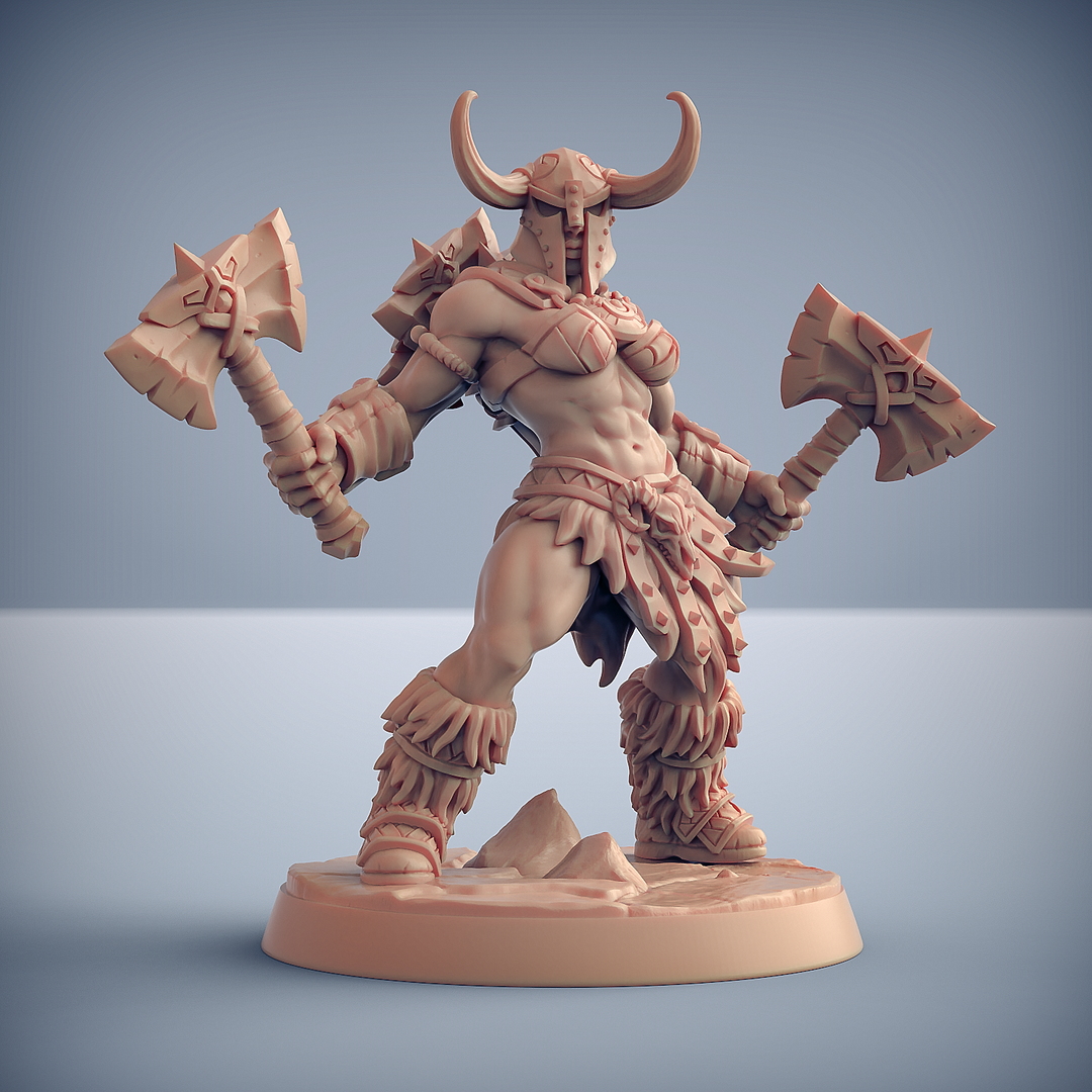 Dragonpeak Barbarians „Barbarian F V2 (helmet)“ 28mm-35mm | Boneshop