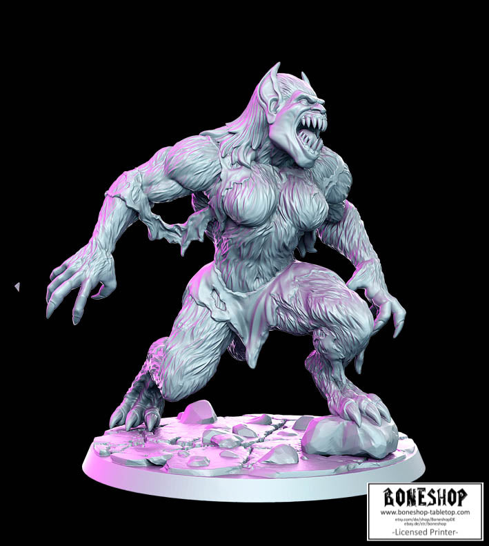 Witcher Contract Vol 2. „Female Werebeast"| 28mm - 35mm | DnD | Boneshop