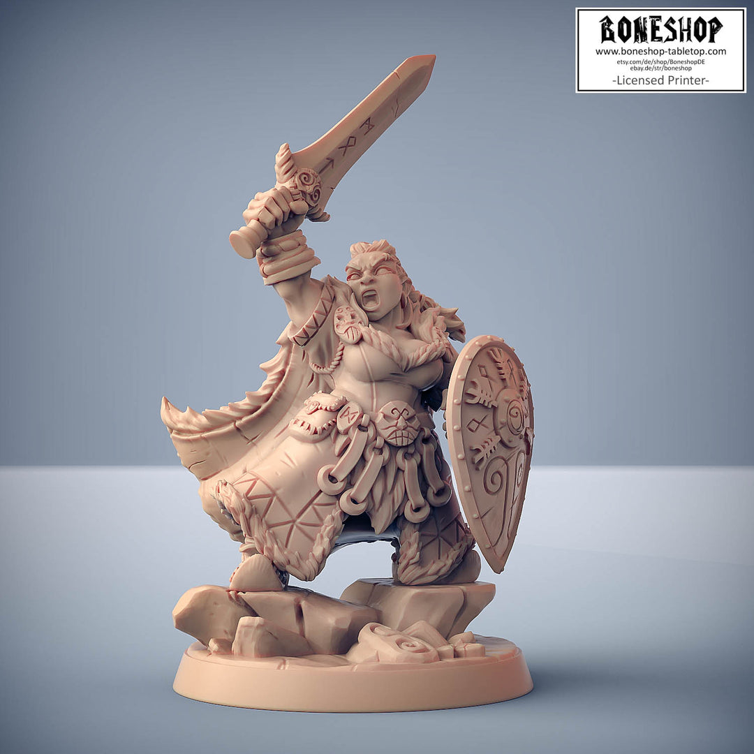 Dwarfs of Skutagaard „Gerda - Jarl of Huskald" 28mm-35mm | RPG | DnD | Boneshop