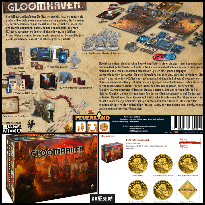 Gloomhaven - Reihe "Gloomhaven" Feuerland-Spiele | DE - Version | OVP | Boneshop