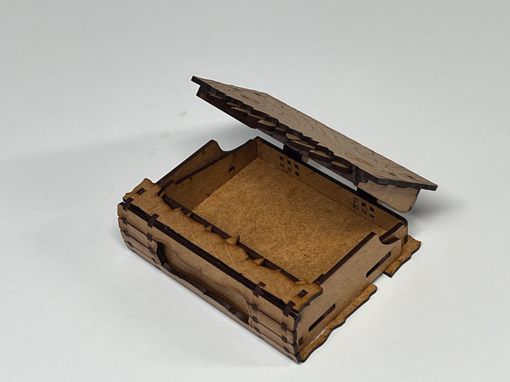 Monsterbuch Größe A7 | Bausatz aus MDF | Ideales Geschenk für DnD, Magic the Gathering etc Spieler | Geheimer Schlüsselkasten
