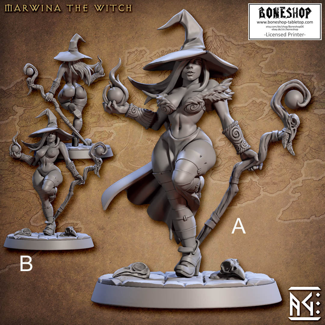 Arcanist Guild „Marwina the Witch A" 28mm-35mm | RPG | DnD | Boneshop