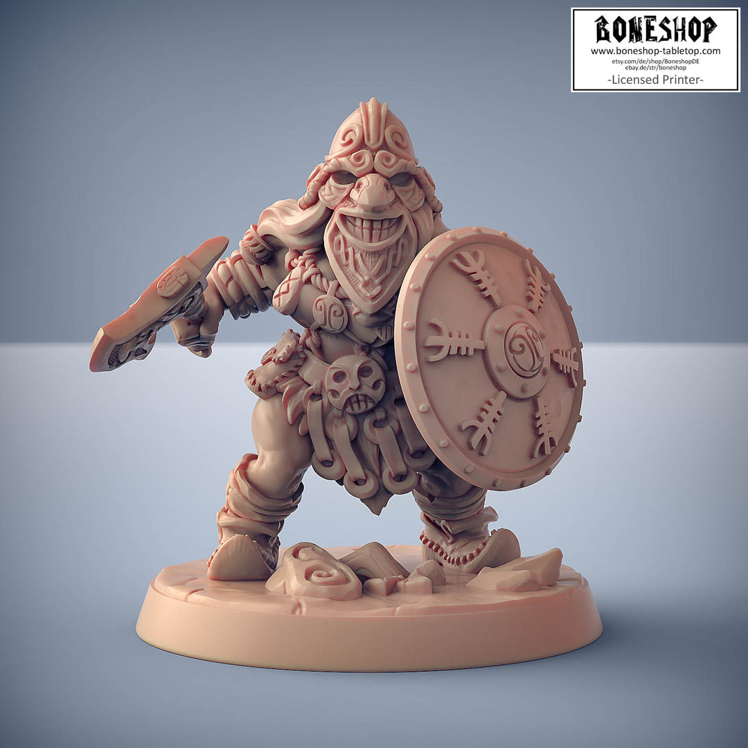 Dwarfs of Skutagaard „Dwarven Mountaineer D (Mask)" 28mm-35mm | RPG | Boneshop