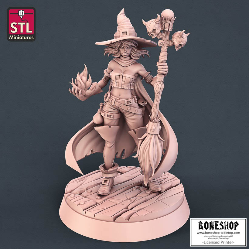 Witch „Witch" Stl Miniatures | 28mm - 35mm | RPG | DnD | Boneshop